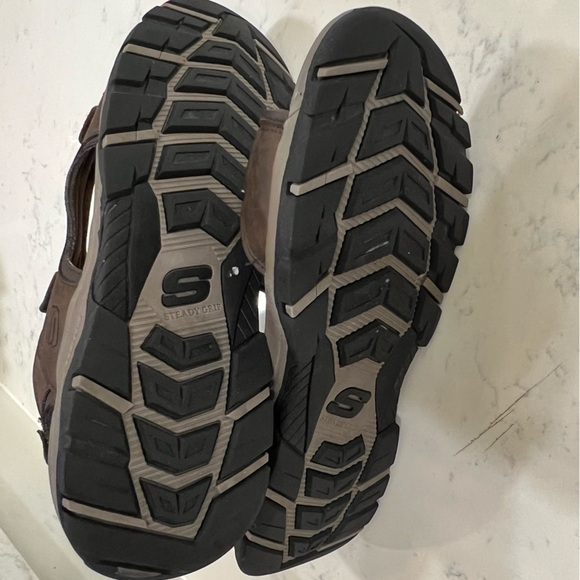 Skechers Dark Brown Open-Toe Sandals - Picture 9 of 11